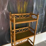 Vintage rattan shelves