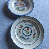 Two 19th-century plates in earthenware.