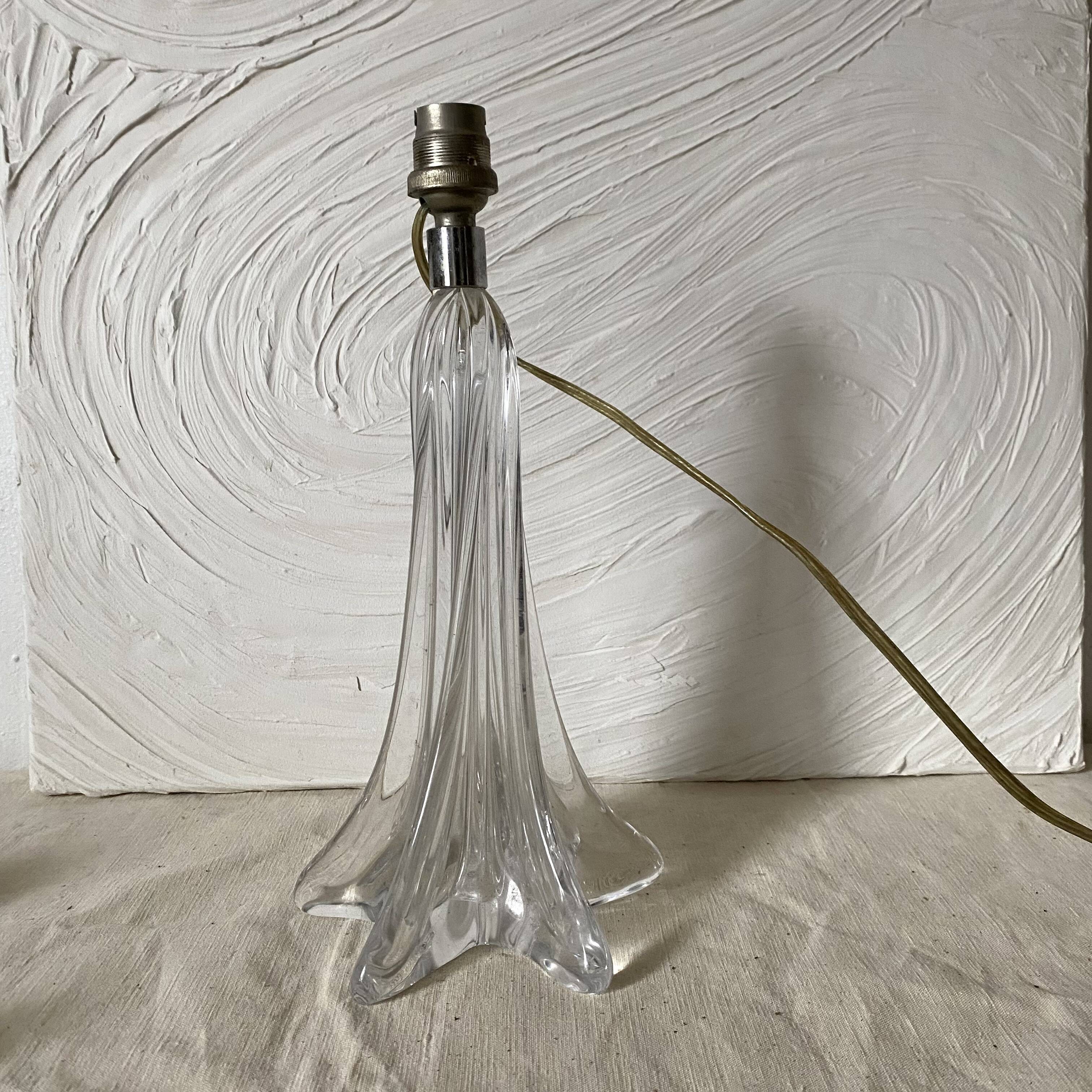 Crystal lamp in Daum style, 1960s.