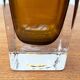 Mid-century minimalist amber coloured glass vase, 1960s.