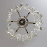 Kalmar Murano glass ceiling lamp, 1960 Austria.
