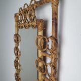 Rattan mirror 60s