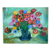 Tableau : nature morte au bouquet d’anémones