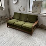Scandinavian teak bench bed 140