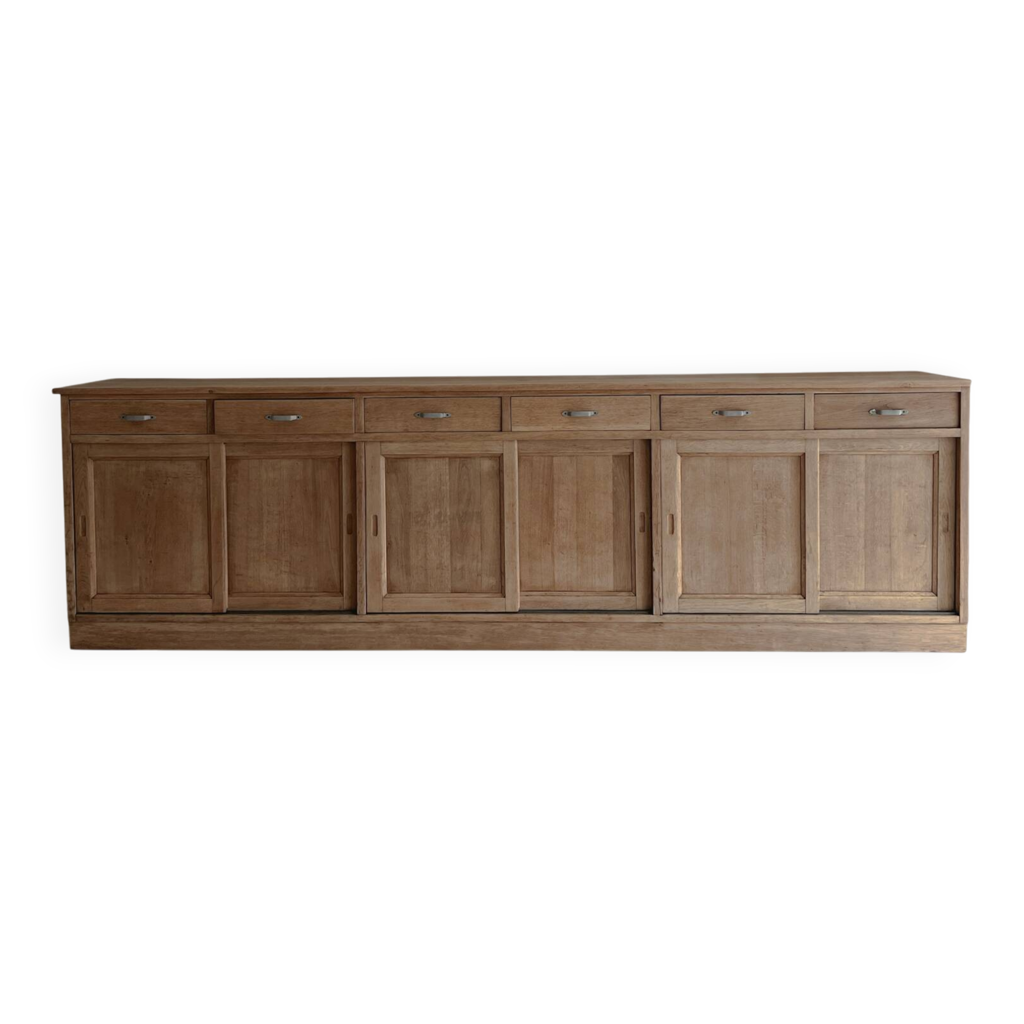 Old large pharmacy cabinet - profession / solid oak