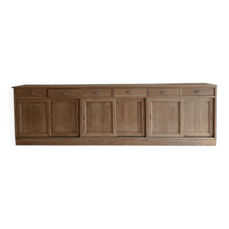 Old large pharmacy cabinet - profession / solid oak