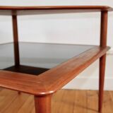 Coffee table angle "Minerva" Peter Hvidt 50s teak