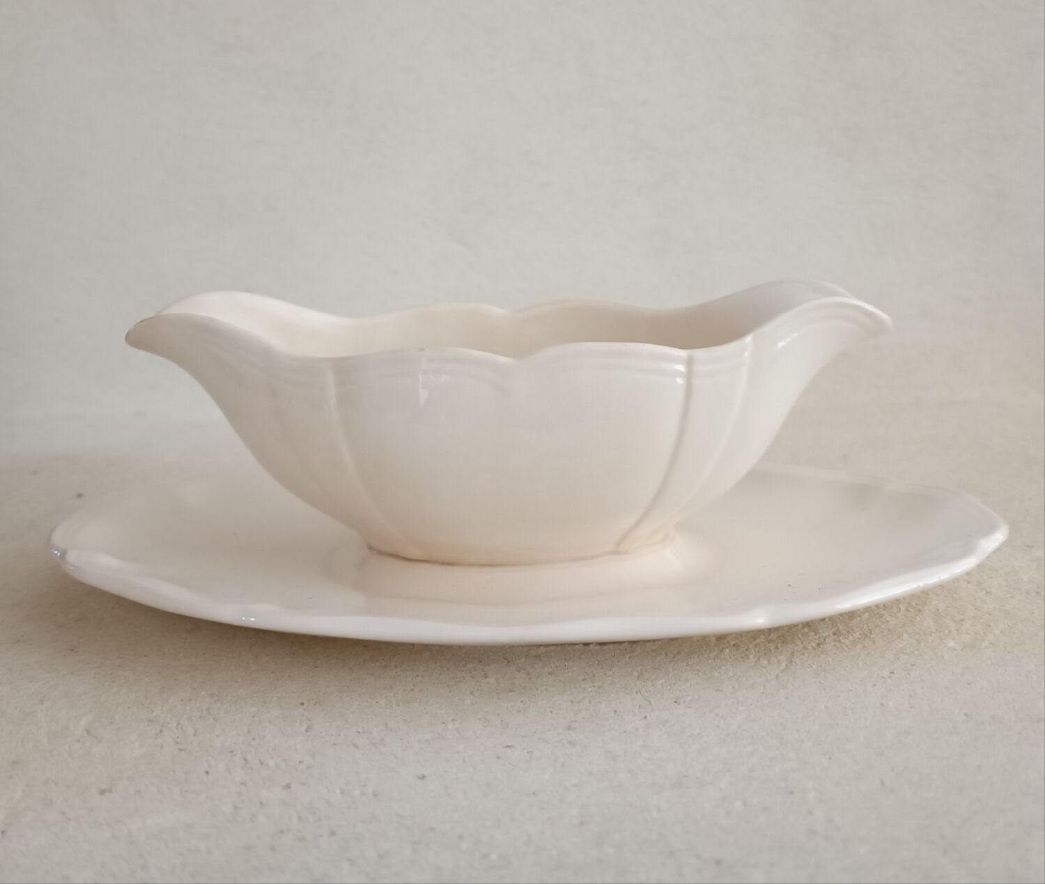 Saucière ivoire de Sarreguemines