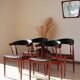 Set of 4 Johannes Andersen Scandinavian teak armchairs, 1960s