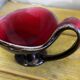 West Germany valet tray - Freeform, iridescent brown and red - 1960s