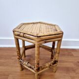 Vintage bamboo stool, plant stand