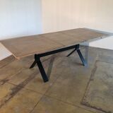 Industrial extension dining table