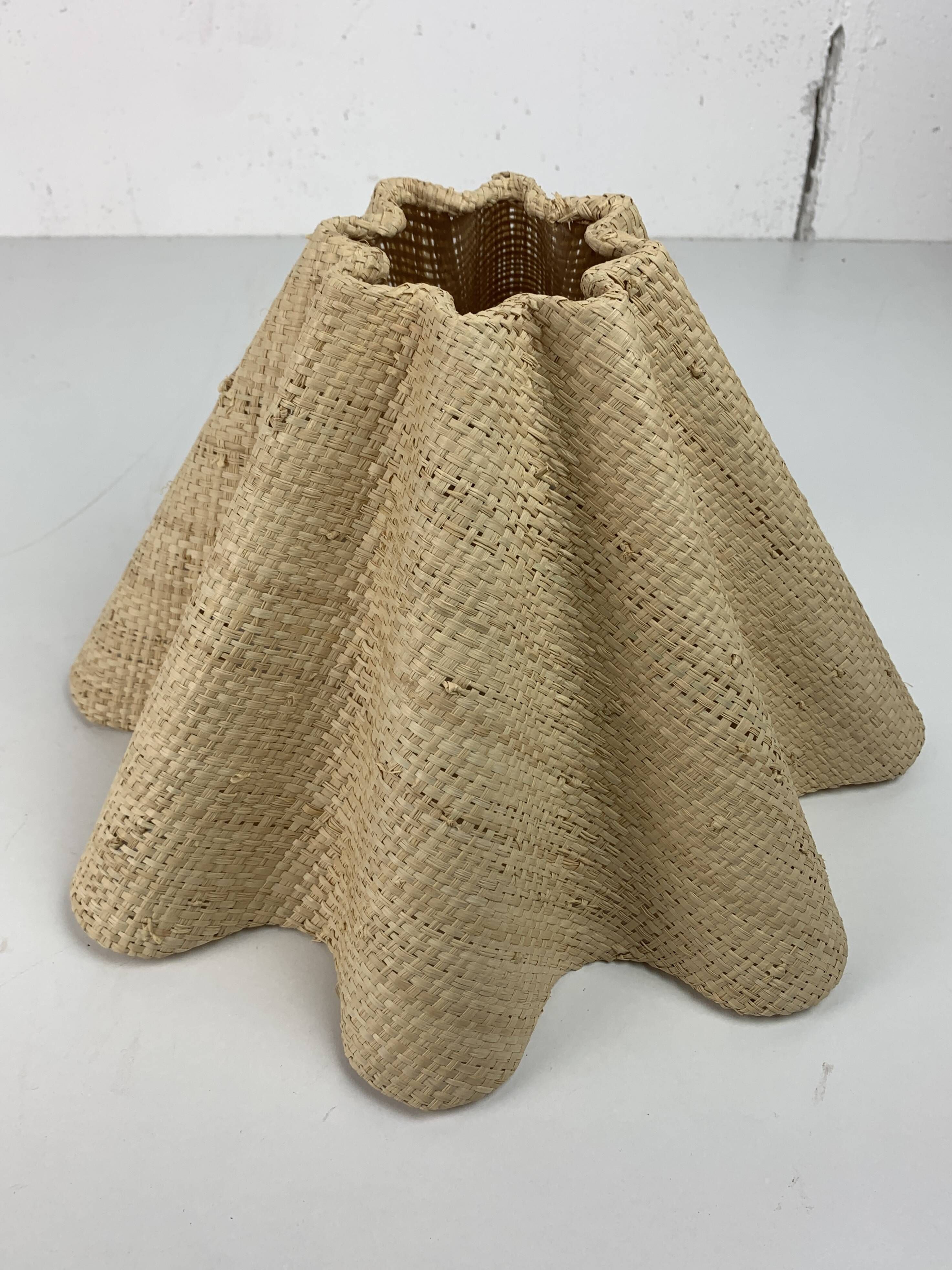 French wood turned table lamp in the style of Charles Dudouyt, 1950s