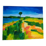 Modern Mediterranean landscape
