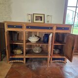 Buffet made of solid cherry wood, late Art Nouveau.