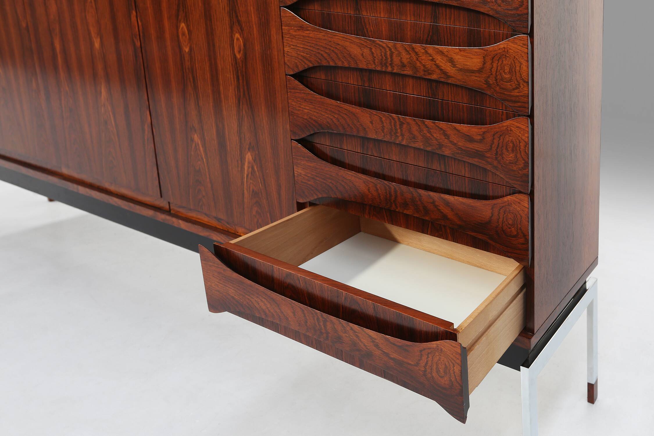 Belgian Mid-Century rosewood highboard 1960