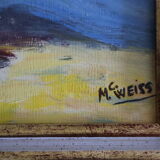 Sunflower painting signed M.C. Weiss
