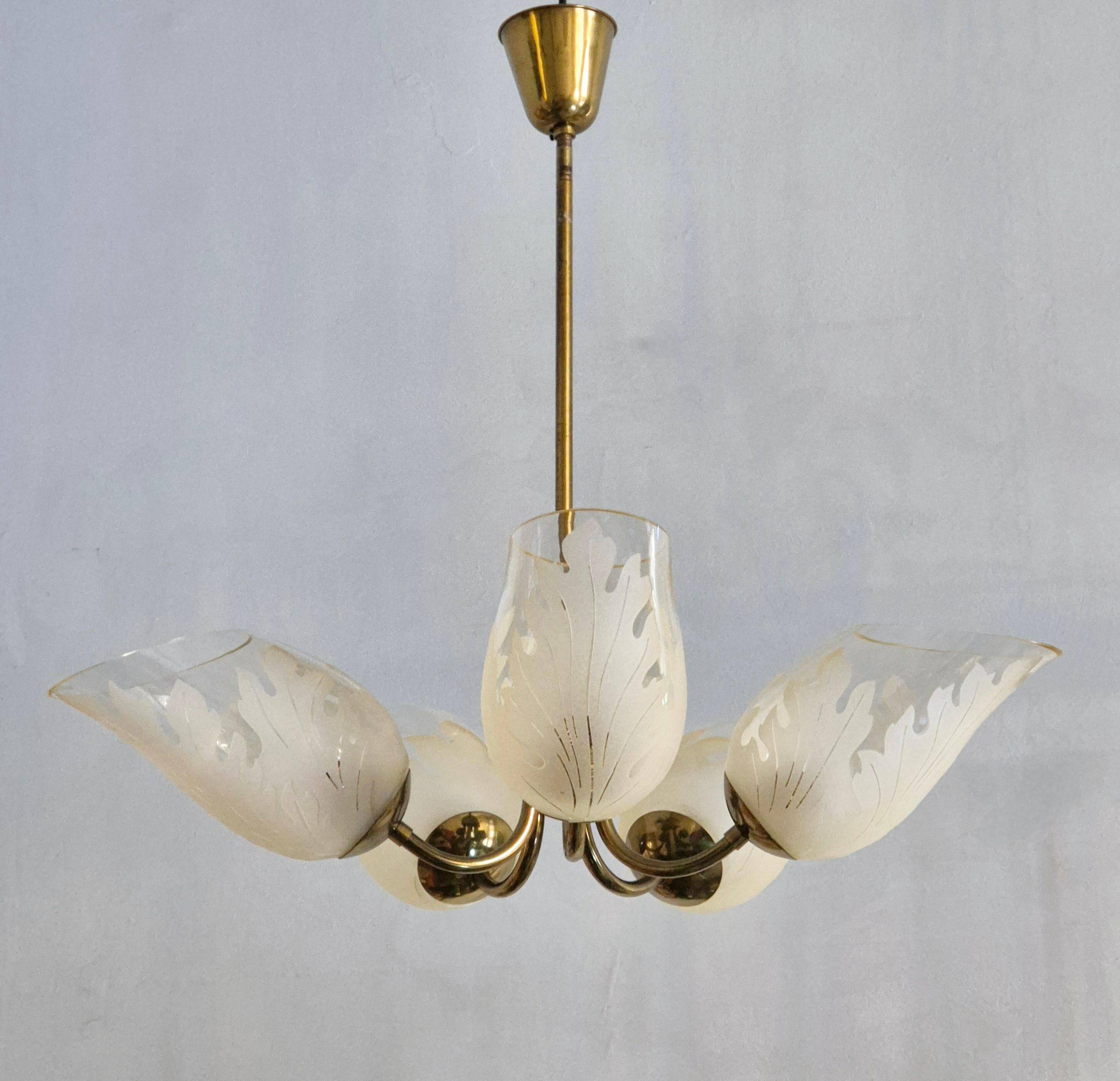Swedish Modernity pendant by Carl Erik Bodén for Glössner, mid-1900s.