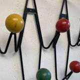 Wall coat rack creation Dupré-Hauser in Montreuil 1958