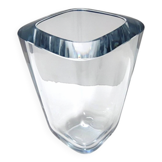 Thick Transparent Glass Vase by Strombergshyttan, Sweden
