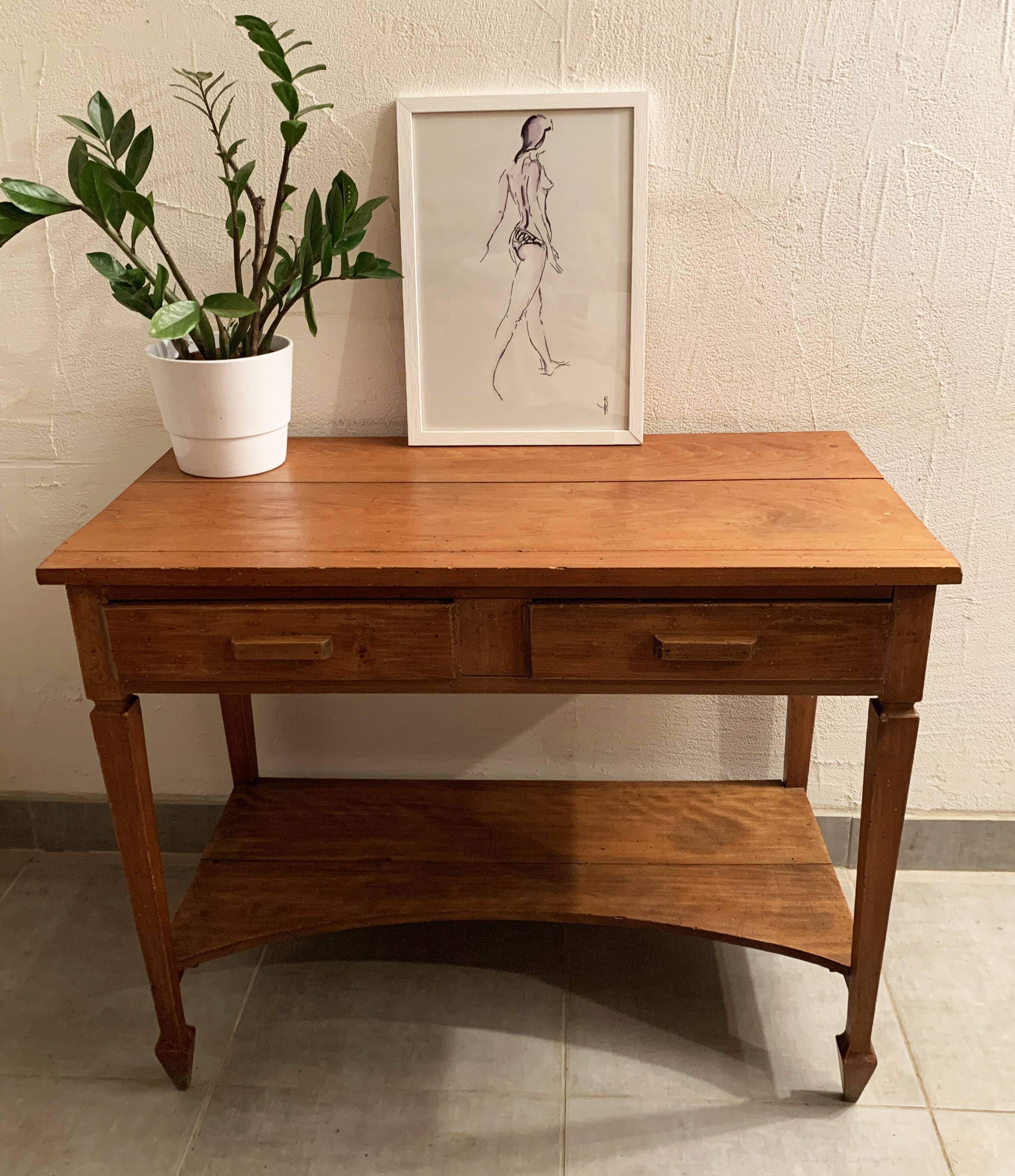 Wooden console 50s-60s