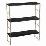 Wall shelf string in gold and black metal with twist year 60 n°1