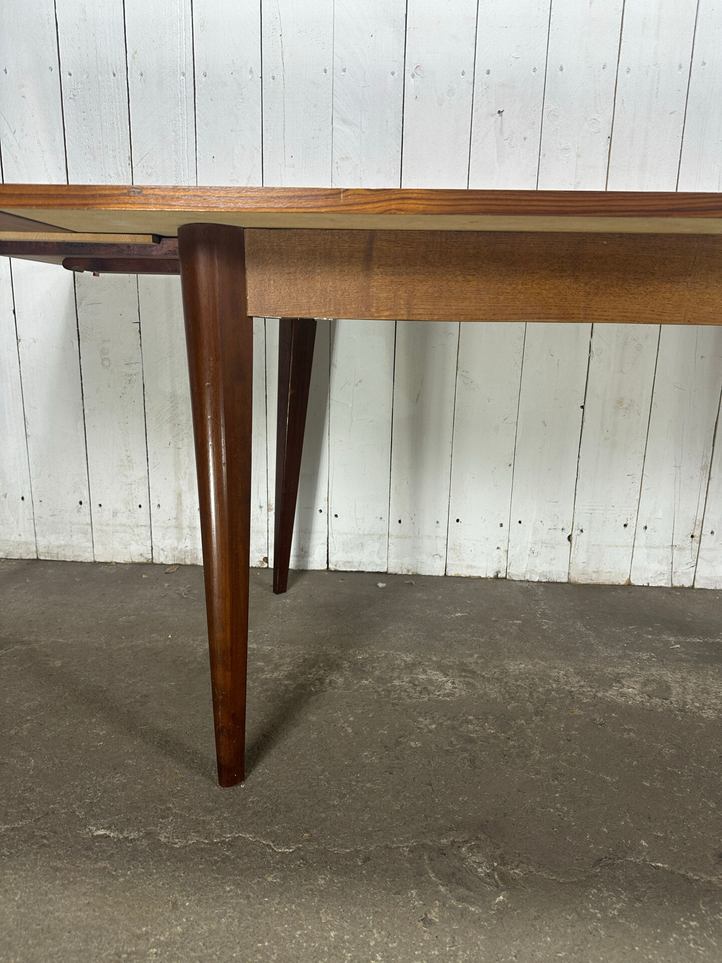 Table à manger vintage en teck extensible – années 60