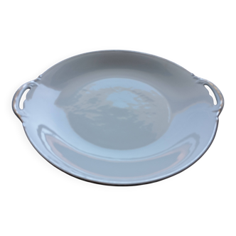 plat à poignées DRB porcelaine de Limoges
