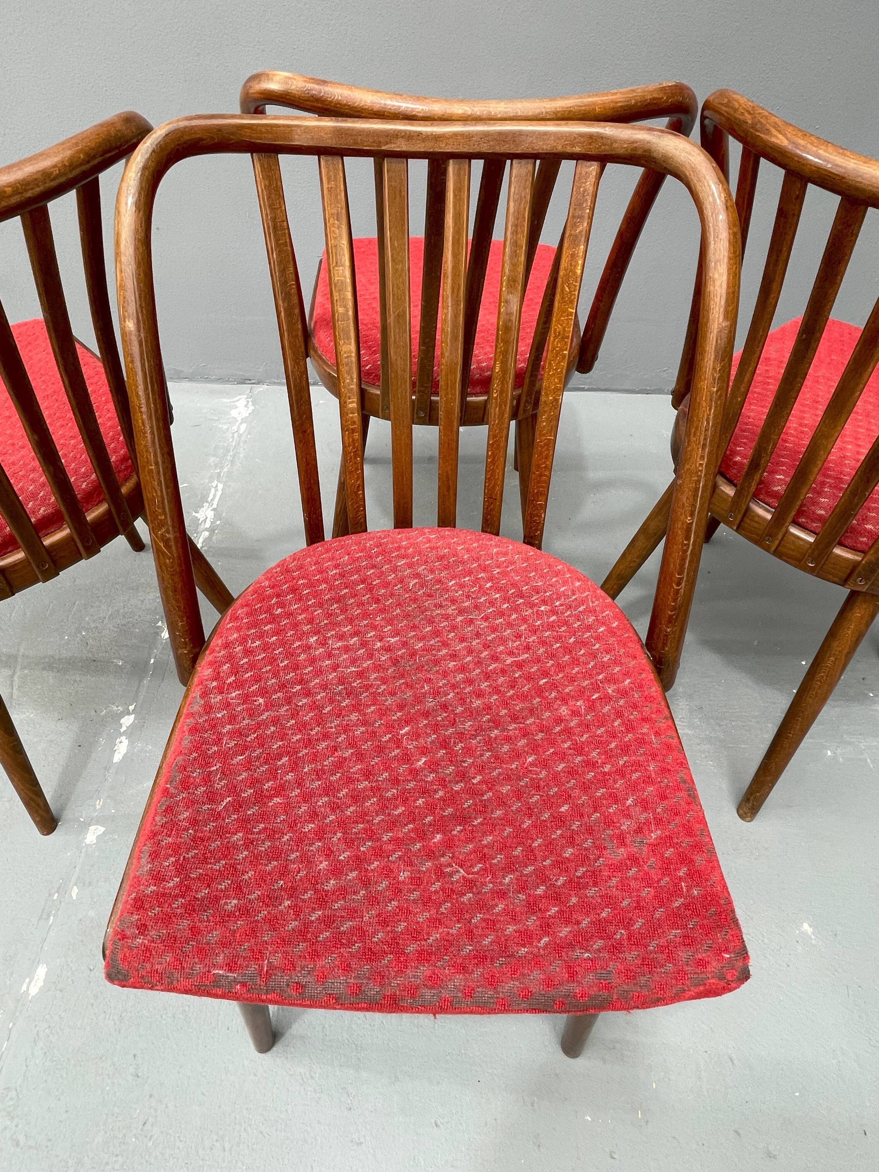 Antonín Šuman – ensemble de chaises des années 1960, Tchécoslovaquie