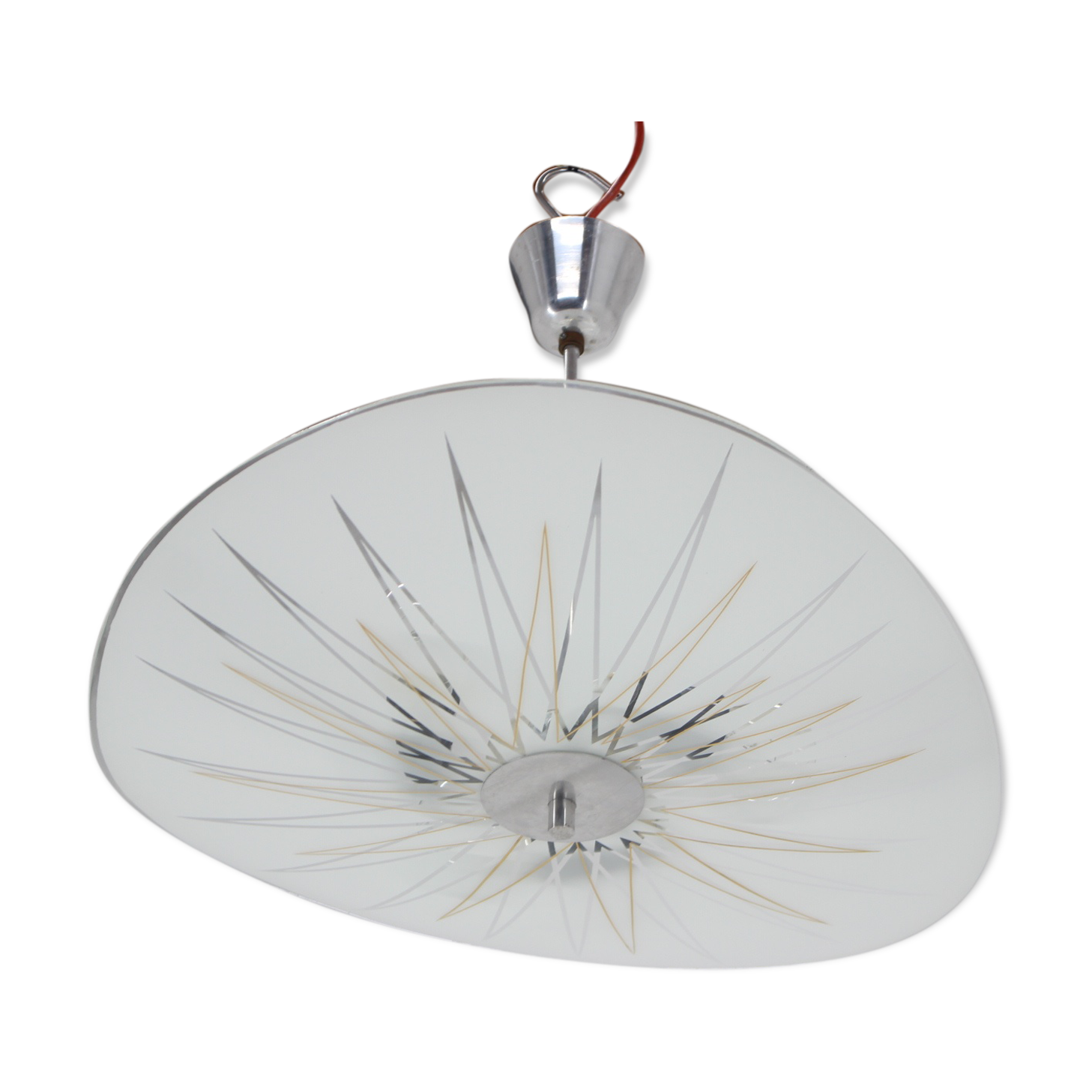 Mid-century Glass Pendant/  Inva Litoměřice,1970‘s.