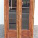 Teak glass cabinet two doors and a drawer