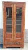 Teak glass cabinet two doors and a drawer