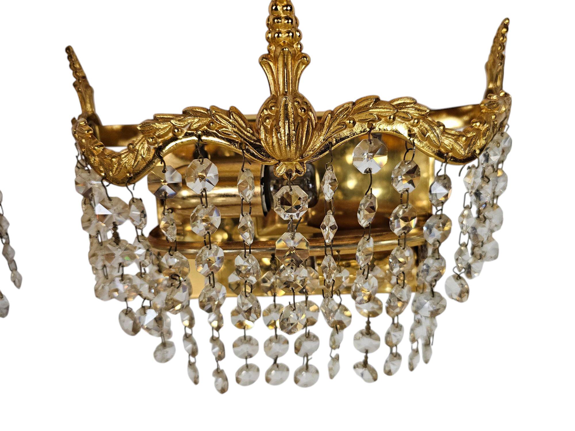 2 Strass wall lamps- gilded- 60's