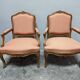 Pair of armchairs Louis XV back to the queen