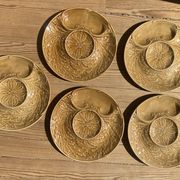 5 asparagus plates in earthenware Manufacture de Gien
