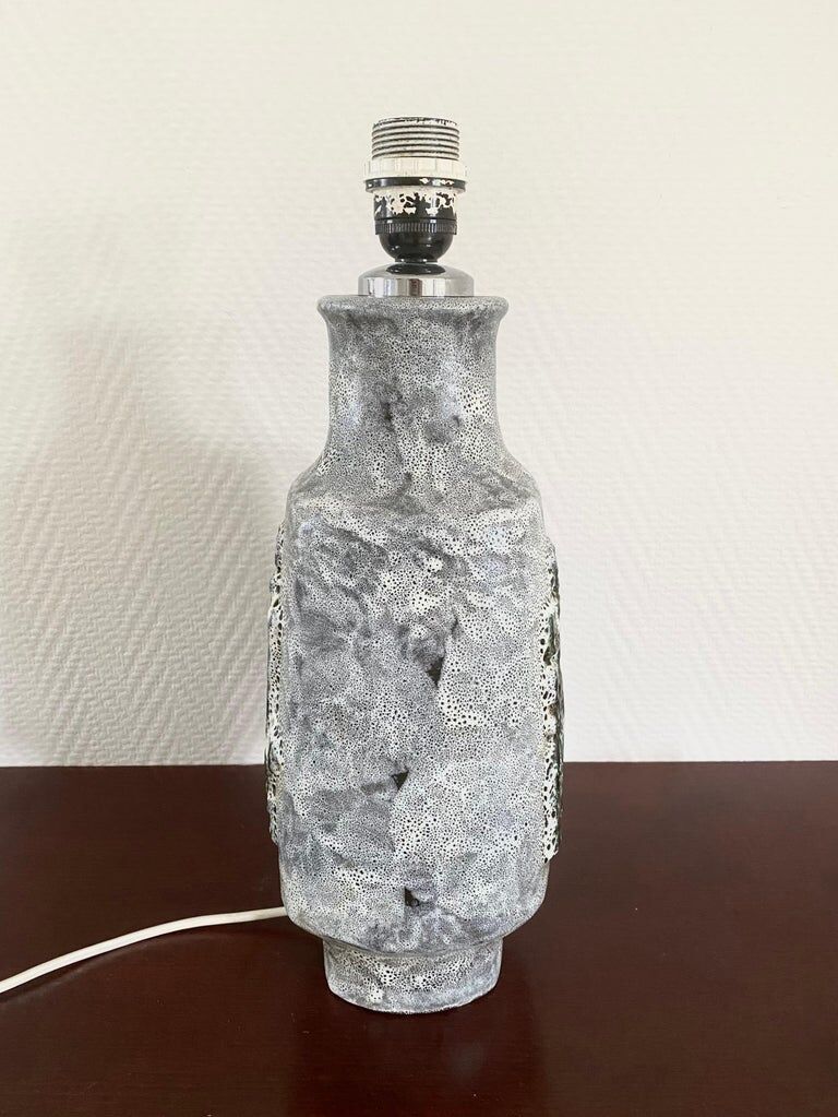 Brutalist Ceramic Table Lamp By Walter Gerhards, ca. 1960s