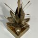 Bronze and brass water lily lamp attributed to Maison Charles. Circa 1970.