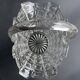 Antique clear glass basket or bowl - Libochovice glassworks - Czechoslovakia