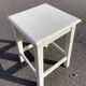 White square wooden stool