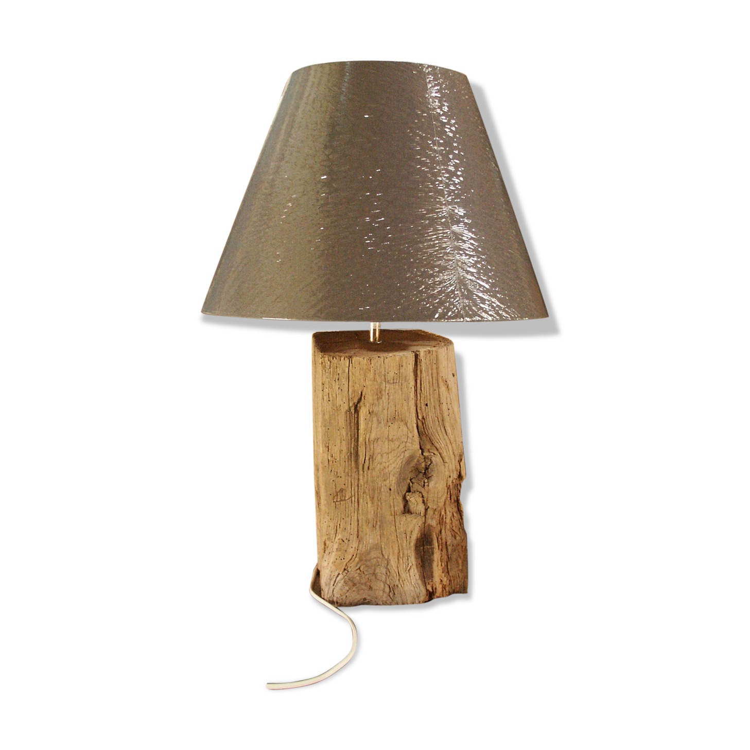 Lamp on old oak beam