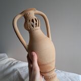 Large pierced stoneware vase
