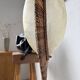 Lampadaire bronze et corde 1970