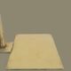 Antique brass and opaline glass lamp – Modernist piece, 1940s