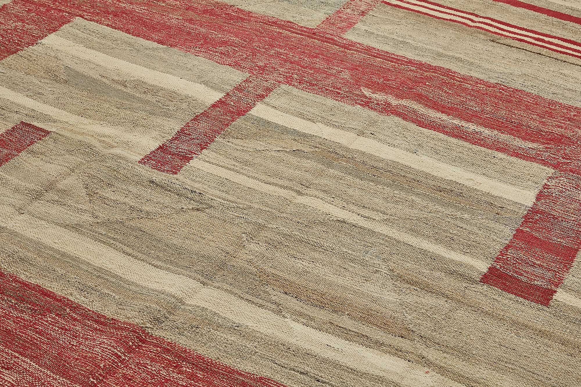 Kilim décoratif tribal contemporain 254 cm x 340 cm