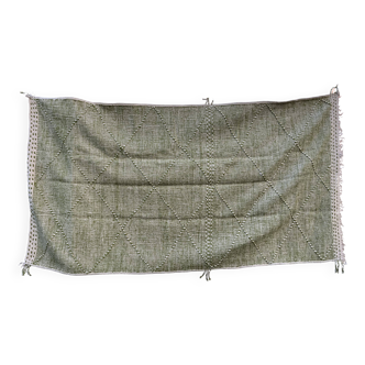 Tapis Berbère - Crème et Vert - 150 x 275 cm