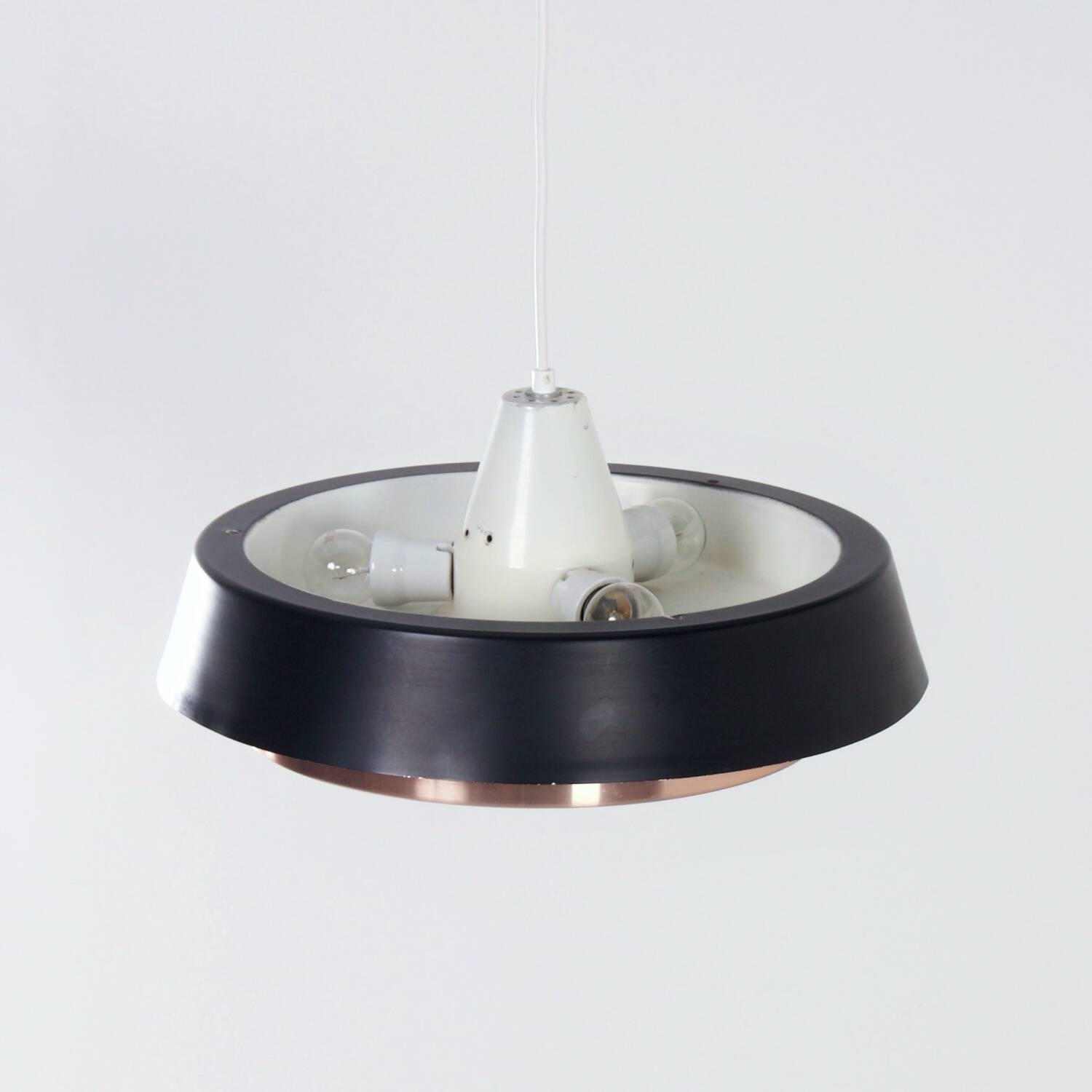 Metal pendant lamp by j.j.m. hoogervorst for anvia, 1960s | rare model