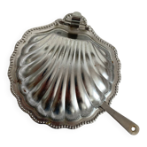 Beurrier coquillage en inox et verre