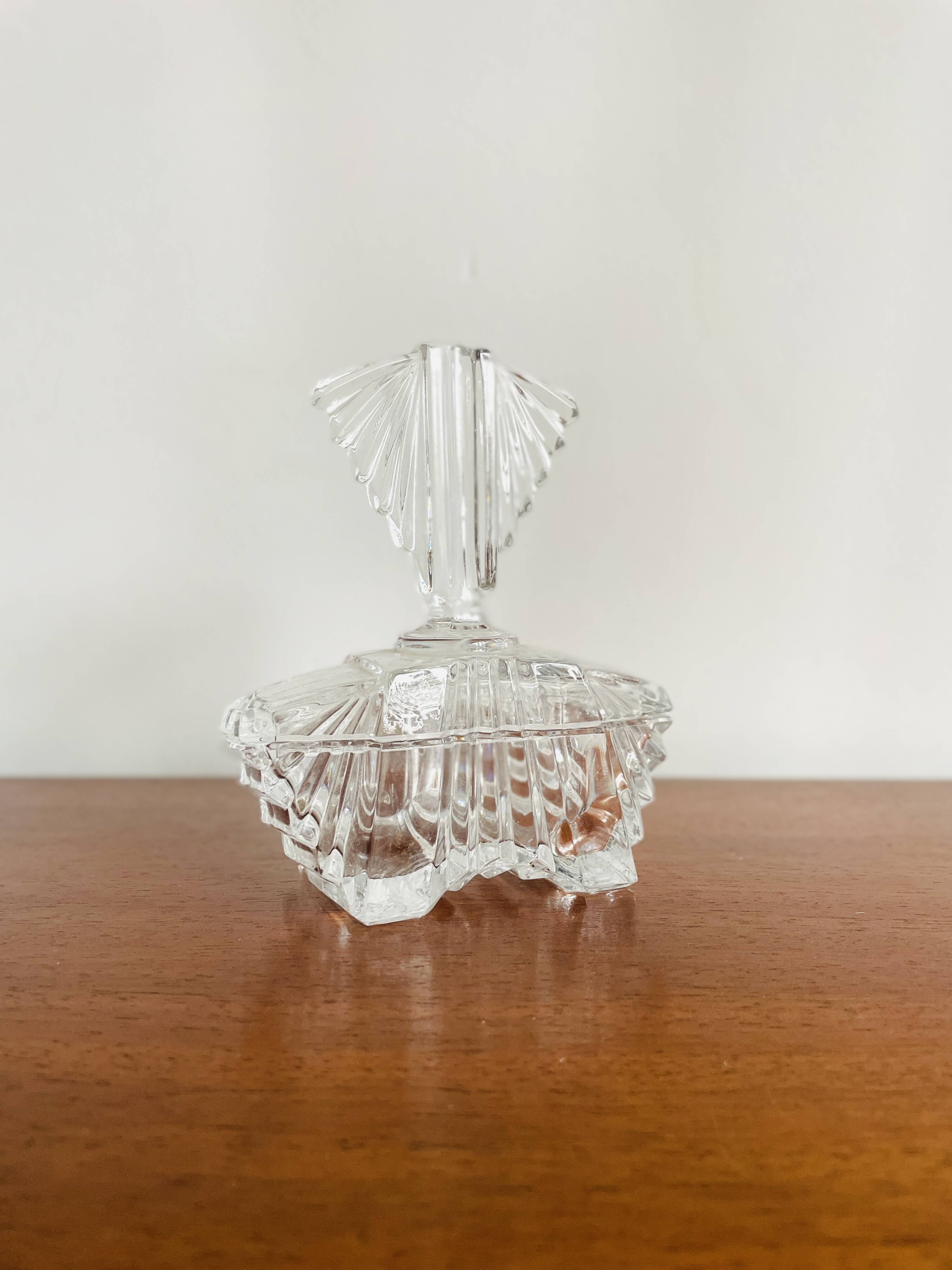 Art Deco glass jewelry box from the 1930s