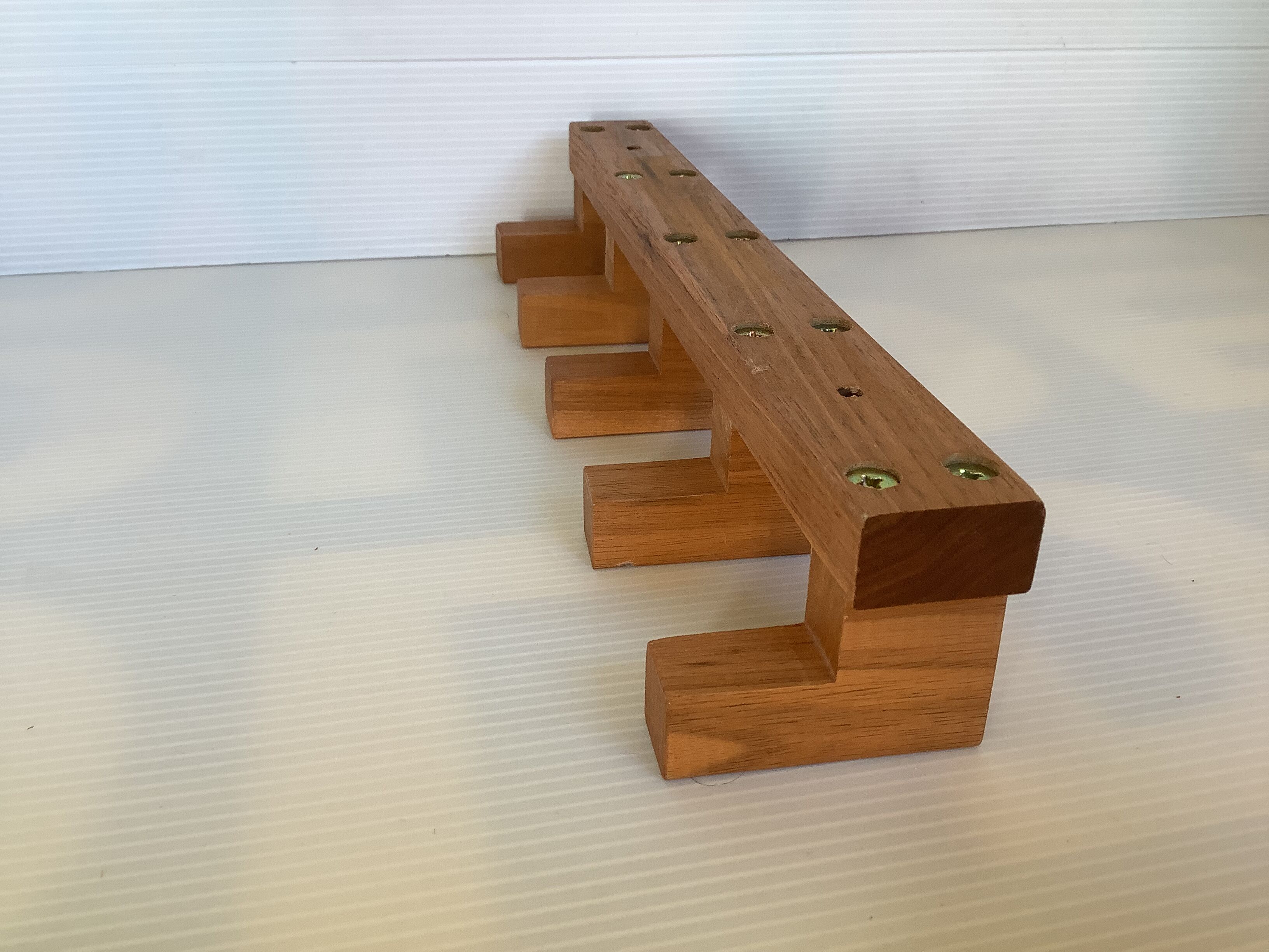 Wooden scandinavian wall coat rack