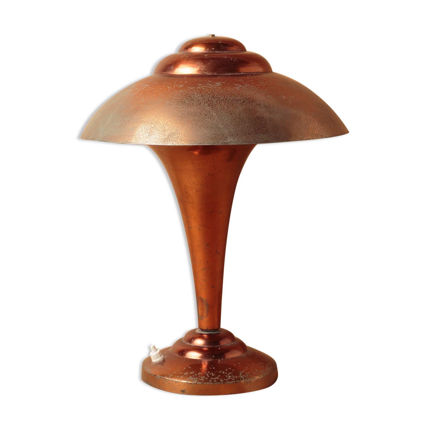 Desk lamp mushroom copper metal art deco 1930 1940
